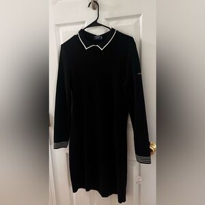 Saint James L’Ateuer wool black dress with collar 
size 8